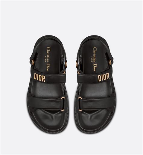 sandal dior asli|Dior leather sandals.